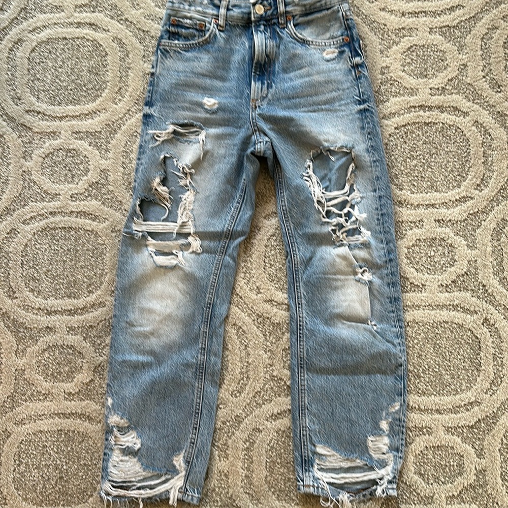 Zara distressed denim